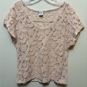 CASTRO Lace Blouse - Soft Pink
